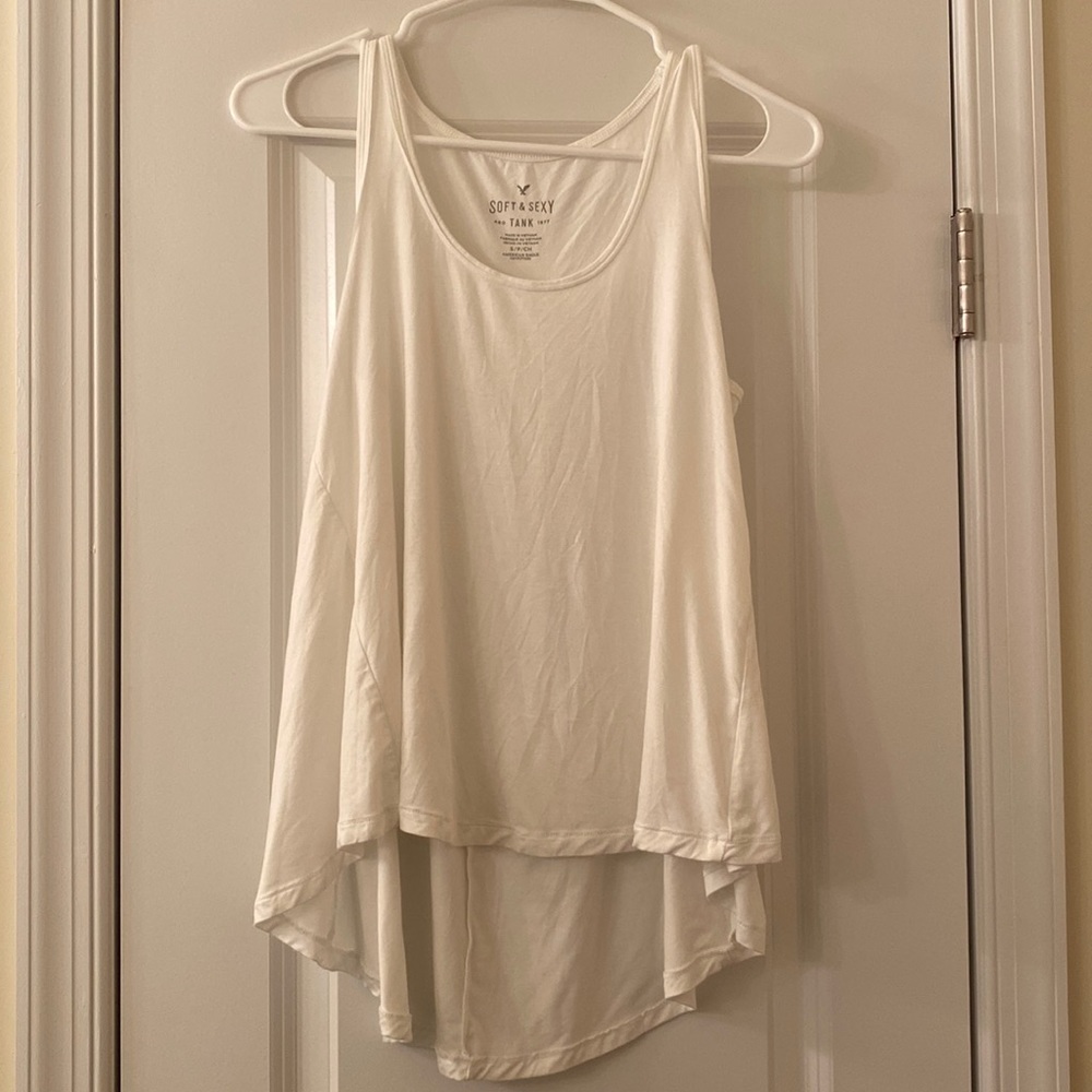 American Eagle white soft & sexy tank top. Size S.